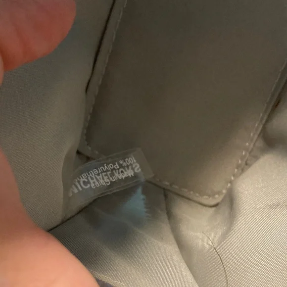 Michael Kors Metallic Silver Croc-Embossed Toiletry cosmetic Pouch - Picture 6 of 9